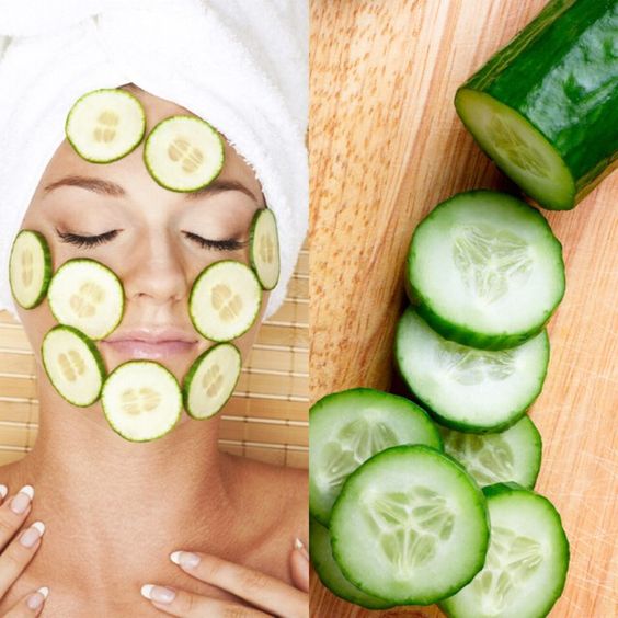 Dùng dưa leo đắp mặt nạ
