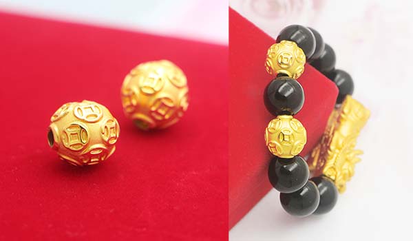 Mẫu charm vàng châu kim tiền