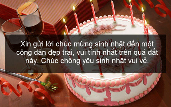 Lời chúc mừng sinh nhật chồng hài hước